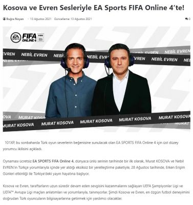 EA SPORTS™ FIFA Online 4 PR Ağustos 2021