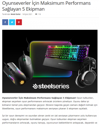 SteelSeries PR Eylül 2021